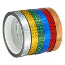 PATIKIL プリズムテープ 15mm x 50m 6パック ホログラフィックメタライズド反射性セルフアドヒーシブ DIYアートクラフトラッピング壁装飾用 マ...