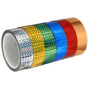 PATIKIL プリズムテープ30mm x 50m 6パック ホログラフィックメタライズドリフレクティブセルフアドヒーシブ DIYアートクラフト 壁 装飾 マル...