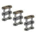 3個セット #50-2/10A-2 ダブルローラーチェーン連結リンク 15.875mmピッチ 炭素鋼製マスターコネクターリンク 10A-2/#50-2チェーン用...