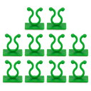 200個の植物の登攀壁固定クリップ 植物固定用のセルフアドヒーシブフックワイヤー固定 屋内外の装飾とケーブルワイヤー固定(緑 7.2mm/0.28