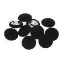 10個入り 24L ファブリッククロスカバーボタン 15mm 円形穴 メタルシャンクボタン スーツ ドレス レディースシャツ用 黒色