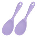 しゃもじ シリコンしゃもじ ノンスティックしゃもじ 耐熱炊飯器スプーン パープル 2個
