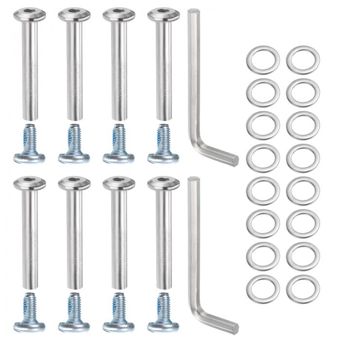 8個入り インラインスケートホイールソケットネジ ローラースケート 交換用アクセサリー 1.57 x 0.26" ..