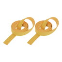 レザーストラップストリップベルト 1.5cm幅 100cm長 レザーストリップストリング イエロー DIYクラフト 宝石 キーチェーン用 2個セット