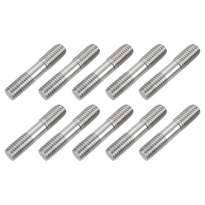 10個セット M8x40mm 304ステンレス鋼 両端スレッドスタッドボルト ハウスメンテナンス用