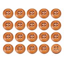 50個 木製ボタン 11.5mm(15/32