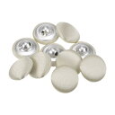 10個入り 24L ファブリッククロスカバーボタン 15mm 円形 プラスチックシャンクボタン スーツ ドレス レディースシャツ用 茶色