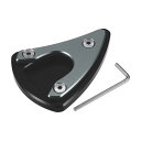 X AUTOHAUX 1セットのオートバイキックスタンドパッドサイドスタンドブラケットフットエクステンションエンラージャープレートサポート補助パッド VESPA...