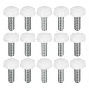 15個入り M6x16mm のネジ山付きニードルネジ 亜鉛メッキカーボン鋼製のクランピングノブ プラスチック製の丸い頭のサムスクリュー スクリューのクランピング...