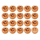 50個 木製ボタン 9mm(3/8