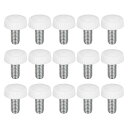 15個入り M6x12mm のネジ山付きノブネジ 亜鉛メッキカーボン鋼製のクランピングノブ プラスチック製の丸い頭部のサムスクリュー スクリューのクランピング ...