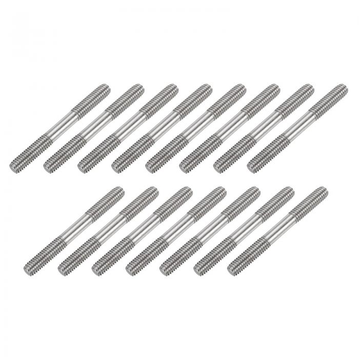 25個セット M6x50mm 304ステンレス鋼 両端スレッドスタッドボルト 住宅メンテナンス用