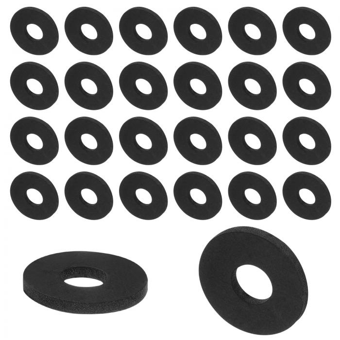 30個 ゴムスペーサー 外径14mm 内径5.3 mm 高さ1.5mm 丸型 振動防止スペーサー ゴムブッシング グロメット 厚いゴムワッシャー 家庭用車両アクセサリー