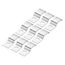 40個 パイプストラップ 304ステンレス製 パイプサポートストラップ 1/2インチ(12mm) チューブストラップテンションクリップ 1つ 穴 4mm 高さ ...