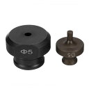 油圧穴パンチダイ 5mm 精密な丸い穴 電動油圧穴パンチキット MHP-20 JP-20 電動油圧パンチングマシン用 バーガンディ&黒