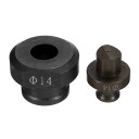油圧穴パンチダイス14mm 精密な丸い穴 電動油圧穴パンチングキット MHP-20 JP-20 電動油圧パンチングマシン用 バーガンディ&黒