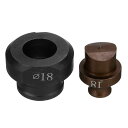 油圧穴パンチダイス 18mm 精密な丸い穴 電動油圧穴パンチキット MHP-20 JP-20 電動油圧パンチングマシン用 バーガンディー&黒