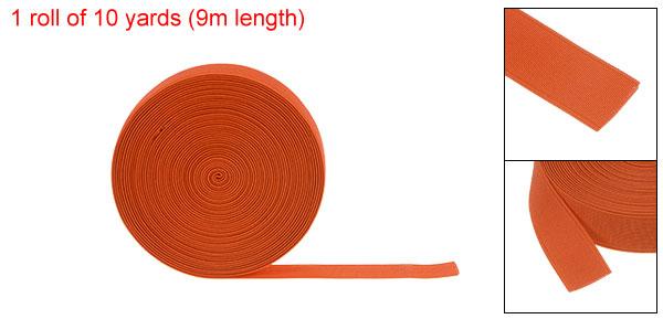 縫製ゴムバンド 平編みストレッチゴムコード DIY プロジェクト 芸術品 工芸品用 25 mm幅 オレンジ 9 M 2