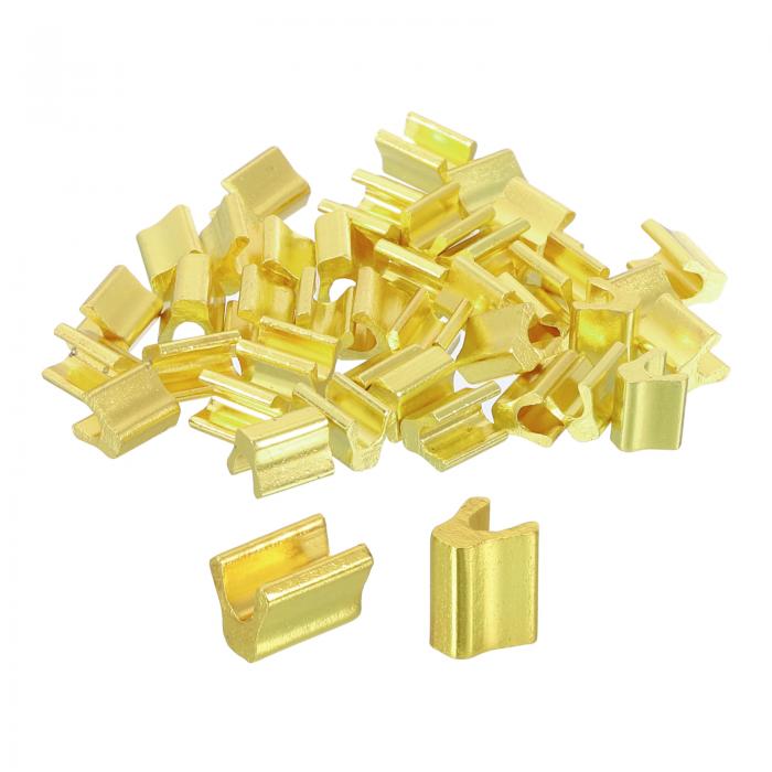 40個のジッパースライダーリテーナー バッグ コート ジャケットのクローズドエンドジッパーの交換用#5トップストッパー 金色トーン