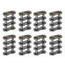 8個セット #60-2/12A-2 ダブルローラーチェーン連結リンク 19.05mmピッチ 炭素鋼製マスターコネクターリンク 12A-2/#60-2チェーン用 ...