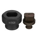 油圧穴パンチダイ Φ14.5×2mm 精密な楕円形の穴 電動油圧穴パンチキット MHP-20 JP-20 電動油圧パンチングマシン用 バーガンディー&黒