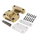 回転ボルトラッチ 亜鉛合金製セキュリティドアロックゲートラッチ キャビネット家具用ネイルフリー バスルーム窓用 2.2x1.6