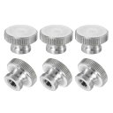 ノブナット 6個セット M5 x D16mm x H10mm ステンレススチール製 ラウンドノブ ファスナー 盲孔ハンドスクリューナット シルバー 3Dプリンタ...
