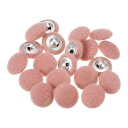 20個入り 24L ファブリッククロスカバーボタン 15mm 円形穴付き メタルシャンクボタン スーツ ドレス レディースシャツ用 ピンク