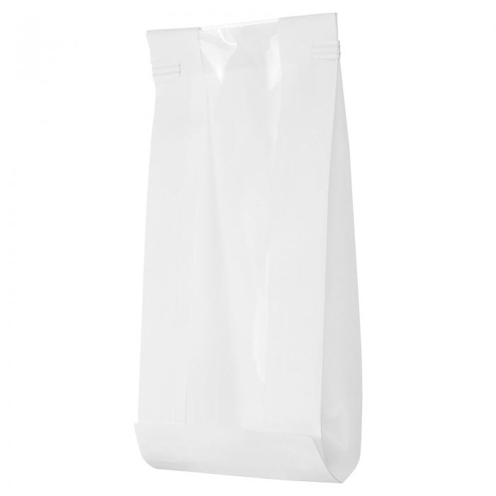 50個 ベーカリーバッグ（ウィンドウ付き） ティンタイタブロックバッグ クラフト紙袋 クッキー キャンディ チョコレート用（白色 9.3x4.7"）