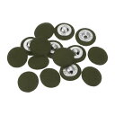 10個入り 24L ファブリッククロスカバーボタン 15mm 円形穴 メタルシャンクボタン スーツ ドレス レディースシャツ用 ネイビー緑