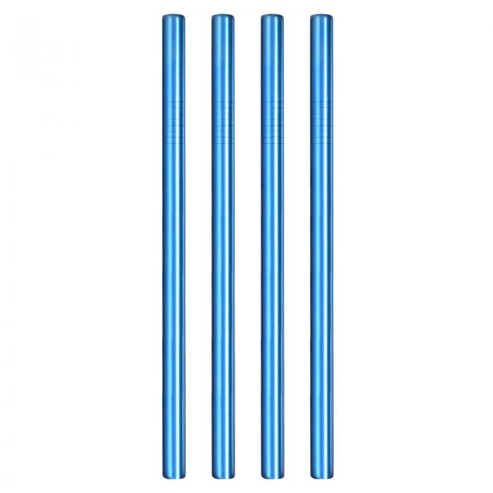 メタル飲用ストロー ストレートストロー 冷凍ドリンクストロー 繰り返し使用 215mm長さ 12mm直径 ステンレス鋼 旅行マグ カクテル ブル..