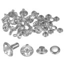 20個 水晶リベット 8mm ラインストーンリベット 衣類 レザークラフト ファブリック アート クラフト デコレーション レザークラフト DIY レザークラフト シルバー&ホワイトクリア