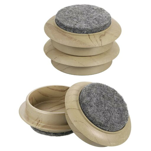 滑り止め家具パッド 4個セット 44mm - フェルト製家具足カップ 丸い家具脚保護カップ ハードウッドフロア用スライダー(ダークウッドグレイン) 滑り止め家具パッド 4個セット 44mm - フェルト製家具足カップ 丸い家具脚保護カップ ハードウッドフロア用スライダー(ダークウッドグレイン)