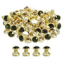 100個入りの金色グレーのラインストーンリベット 6mm/0.24
