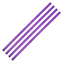 再利用可能金属ストロー ストレート飲みストロー 4個入り ステンレススチール 266 mm x 8 mm ミルクシェイク用 飲料用 ジュース用 パープル