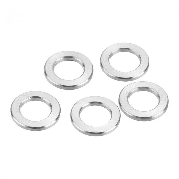 M5チタン平ワッシャー メートル平ワッシャー ネジ ボルト ナット モーターのメンテナンス用 シルバー 5枚