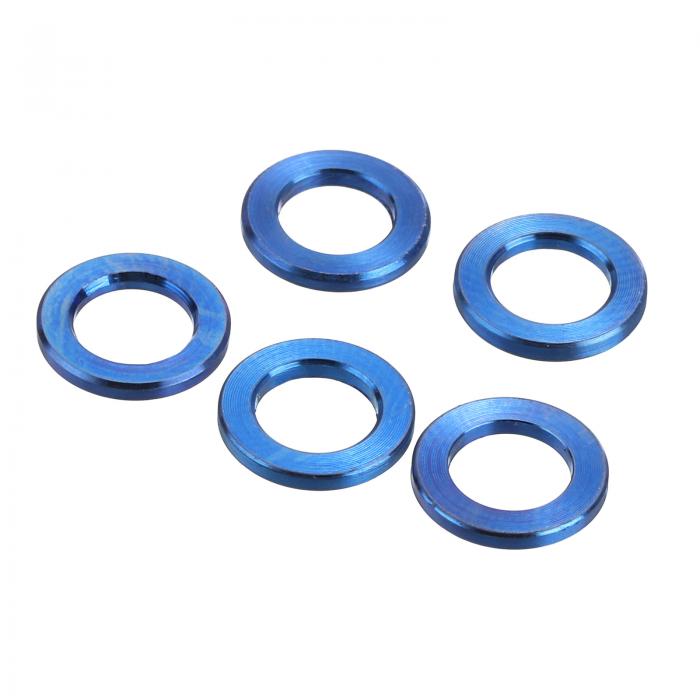M5チタン平ワッシャー メートル平ワッシャー ネジ ボルト ナット モーターのメンテナンス用 ブルー 5枚