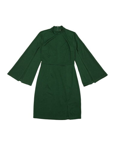 Allegra K ミニワンピース ボディコンドレス ペンシル ビジネス スプリットスリーブ スリムフィット レディース グリーン XS Allegra K ミニワンピース ボディコンドレス ペンシル ビジネス スプリットスリーブ スリムフィット レディース グリーン XS