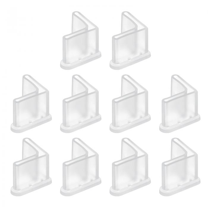 10個セット L字型脚パッド 1.18" x 1.18"（30 x 30mm）家具脚カバープロテクター L字型PVC家具角鉄キャ..