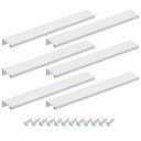 キャビネットフィンガーエッジプル 10個セット 250mm/9.84 アルミ合金製バックマウント隠しキャビネットプルコンシールドハンドル シルバー