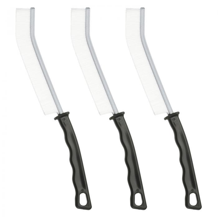 PATIKIL 硬い毛の隙間掃除ブ ラシ、3個入り 家庭用薄型隙間掃除ブ ラシ トイレ 浴室 キッチン タイル ..