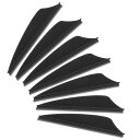 PATIKIL 矢羽根 100個パック 1.65" 矢羽根 アーチェリー矢羽根シールド 羽根 DIY ターゲット射撃用 黒