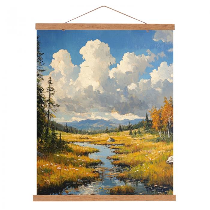 PATIKIL 1セット磁気ポスターハンガーフレーム20 インチ木製マグネットピクチャーハンガーフレーム幅広い写真 絵 地図用ハンギングキット 茶色