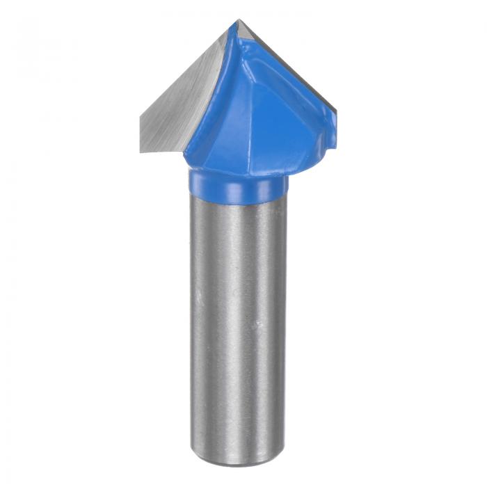 1個のルータービット 1" 直径 1/2" シャンク 90度 V型エンドミル カーバイド 木工 大工 彫刻 エッジト..