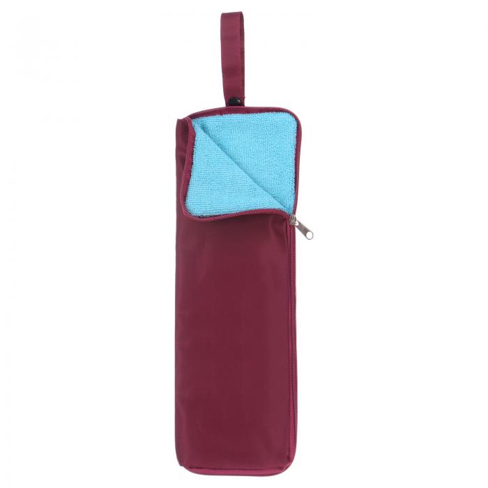 傘用バッグ キャリーバッグ 4.9"x15" ポータブル 反転式 濡れた傘用スリーブ 折りたたみカバー 防水ポーチ ケース 収納 旅行 家庭 屋外用 ワイン色