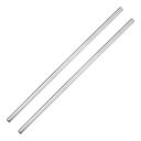 再利用可能金属ストロー ストレート飲みストロー 2個入り ステンレススチール 266 mm x 8 mm ミルクシェイク用 飲料用 ジュース用 シルバー