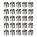 25個 ネジ込みインサート 1/4-28 UNF 1.5D (9.525mm) ヘリカル 304ステンレス鋼コイルワイヤースレッドスリーブ プラスチック 木材 スレッド修復用(4)