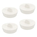 4個セットのゴム製排水栓 バスタブ用ドレンプラグ 1-3/4