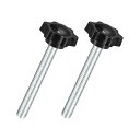 2個セット M10 x 80mm スターノブ プラスチック製の六角形クランピングノブネジ 手で締めるための交換ノブ 傘ベースの交換ノブ