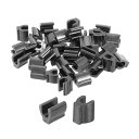 40個のジッパースライダーリテーナー バッグ コート ジャケット 閉じたジッパーの交換用#10トップストッパー メタリック黒色